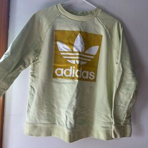 Adidas yellow trefoil crewneck